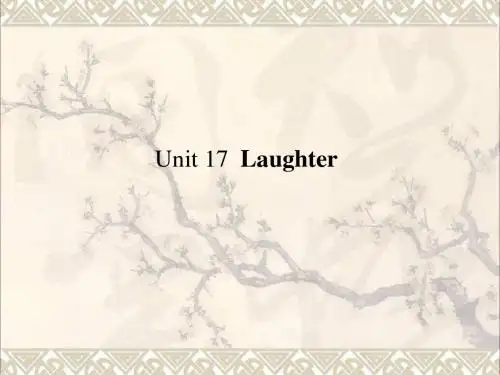高考英语一轮复习构想Unit17Laughter课件北师大版选修6