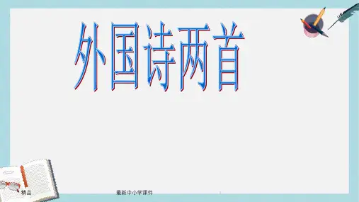 2018-2019九年级语文下册新人教版第4课《外国诗两首(祖国、黑人谈河流)》ppt课件(精选)