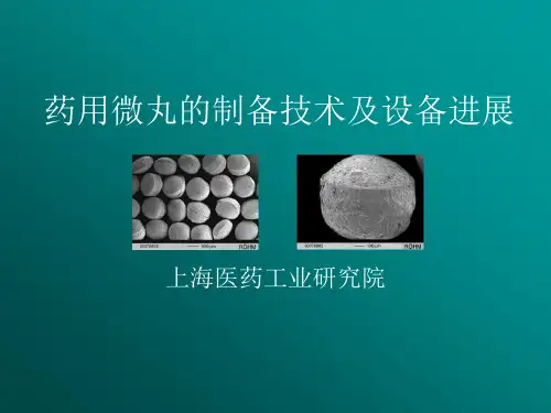 药用微丸的制备技术及设备进展