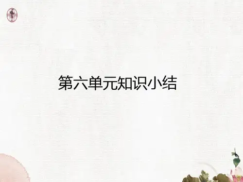 部编版五年级语文下册第六单元知识点复习课件