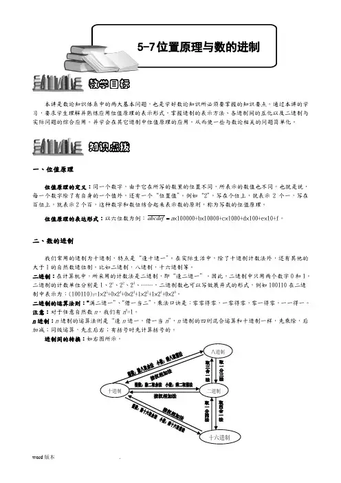 位值原理与数的进制