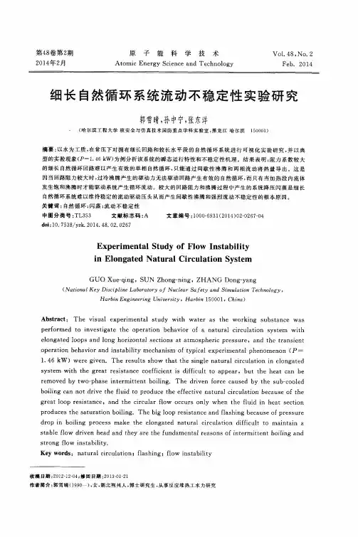 细长自然循环系统流动不稳定性实验研究