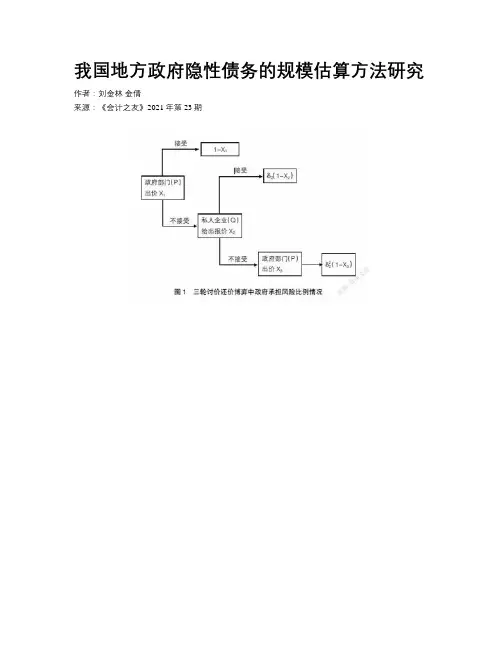 我国地方政府隐性债务的规模估算方法研究