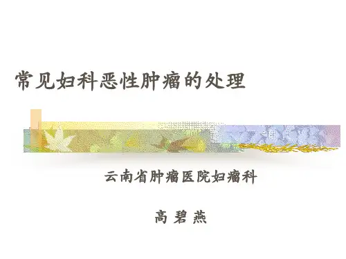 常见妇科恶性肿瘤的治疗高碧燕