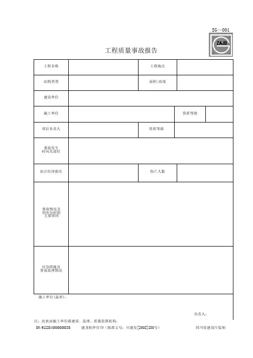 四川建龙资料表格