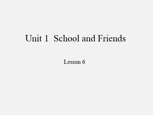 冀教版衔接三年级起点(初中一年级)七年级英语上册Unit 1  School and Friends-Lesson 6_课件1