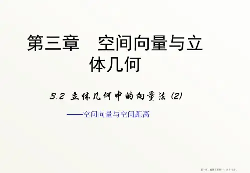 高中数学新课标人教A版选修2-1：3.2课件