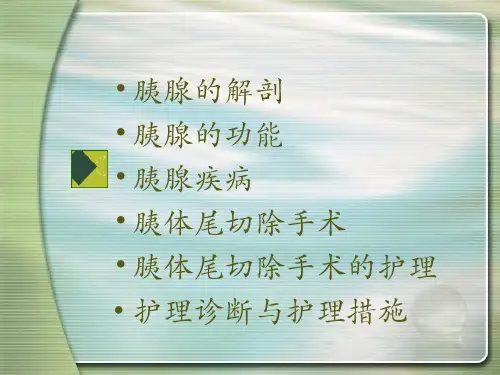 胰体尾手术的护理ppt课件