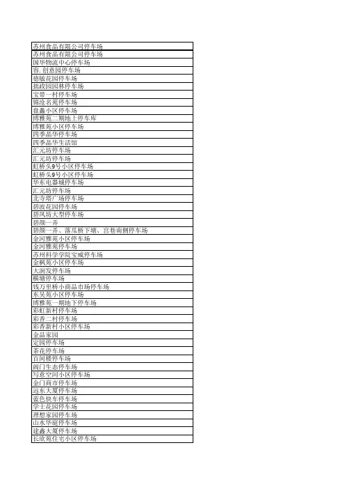 苏州市停车场