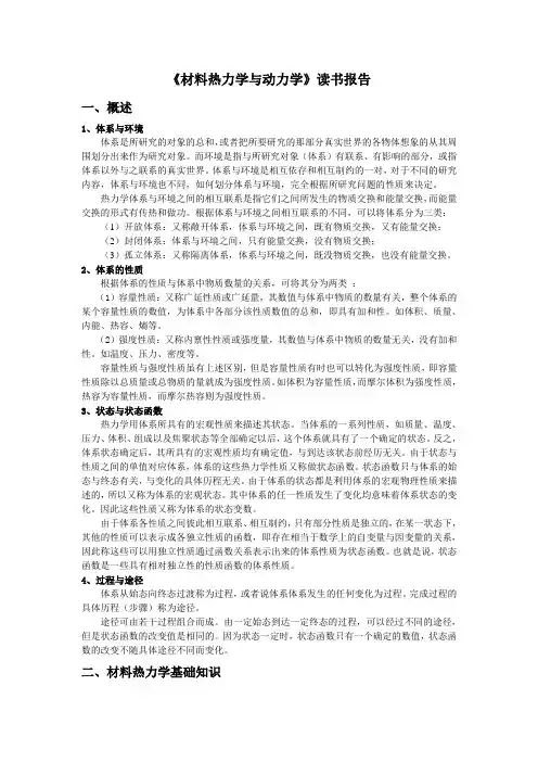 材料热力学与动力学