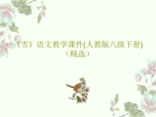《雪》语文教学课件(人教版八级下册)(精选)PPT共40页