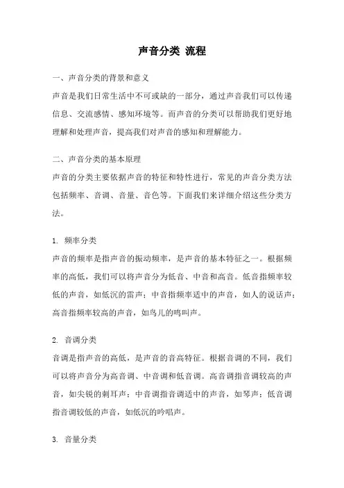 声音分类 流程