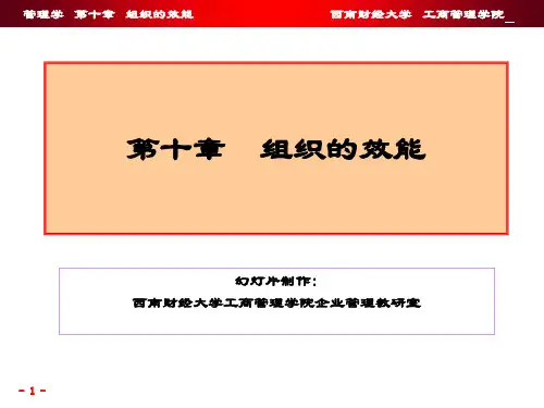 组织的效能