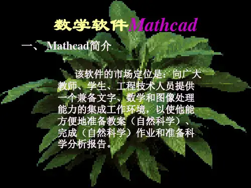 MATHCAD教程