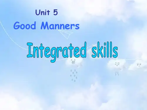 牛津译林版八年级英语下册 Unit 5 Good manners P4 Integrated skills课件