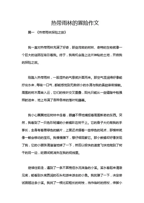 热带雨林的冒险作文