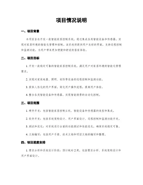 项目情况说明