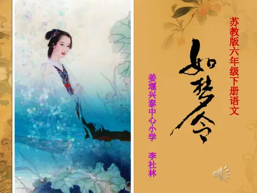 古诗《如梦令》课件【苏教版】