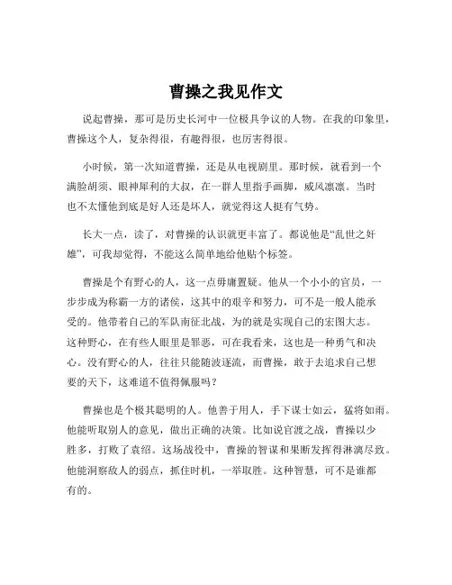 曹操之我见作文