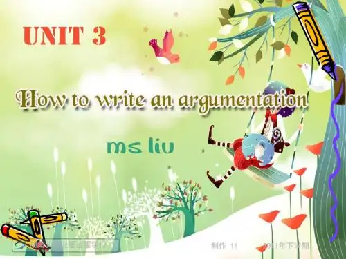 高二英语《Writingargumentations》(课件)