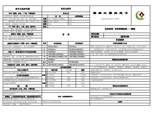 精确叫牌约定卡