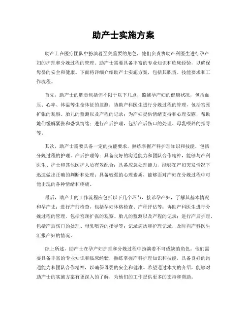 助产士实施方案