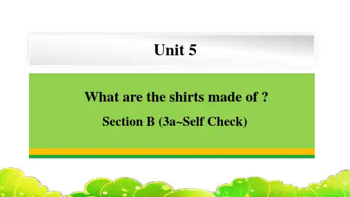 Unit5SectionB(3a_SelfCheck)课件人教版九年级英语全册