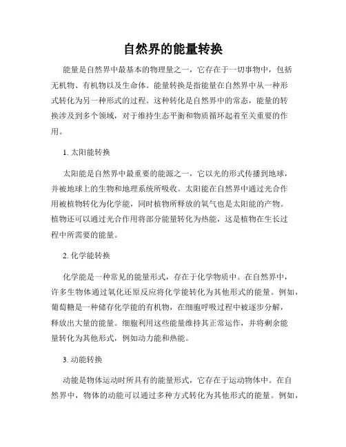 自然界的能量转换
