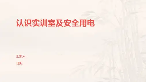 认识实训室及安全用电