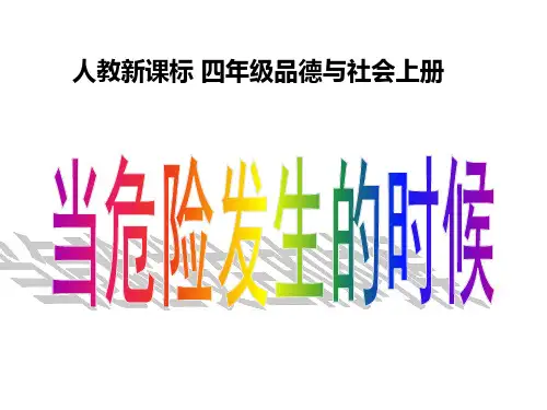 四年级上册品德与社会-2.3《当危险发生的时候》 ｜人教新课标 (共16张)