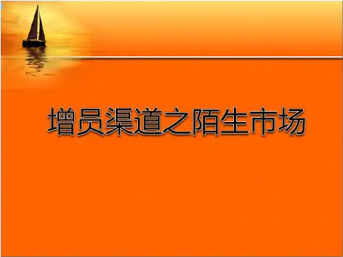 增员渠道——陌生市场邀约面谈话术