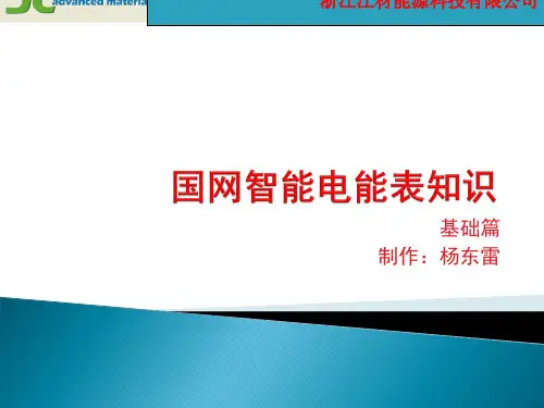 国网智能电能表销售培训资料.