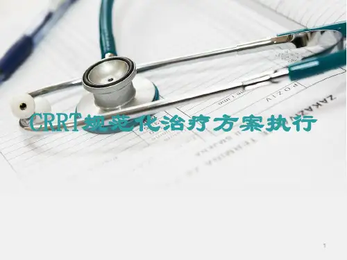 费森尤斯CRRT适应症操作流程及报警处理ppt课件