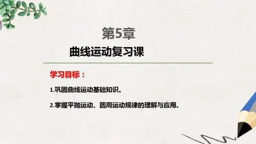 人教版高中物理必修2第5章《曲线运动》ppt课件