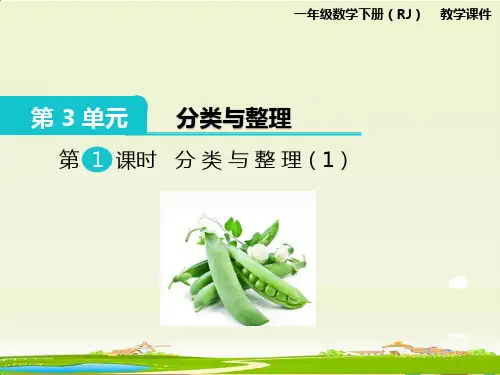 人教版一年级数学下册《第3单元分类与整理第1课时分类与整理(1)》PPT课件