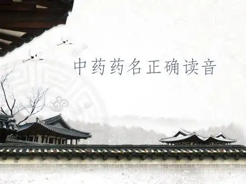 中药药名正确读音