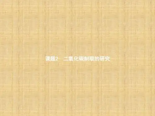 九年级化学上册第六单元碳和碳的氧化物课题2二氧化碳制取的研究名师精编课件新版新人教版