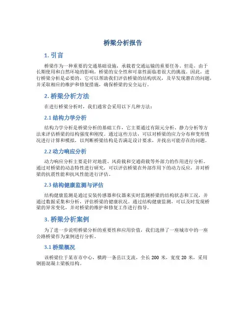 桥梁分析报告