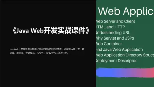 《Java Web开发实战课件》