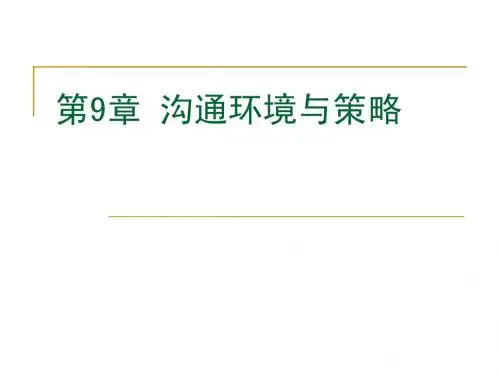 9第9章 沟通环境与策略