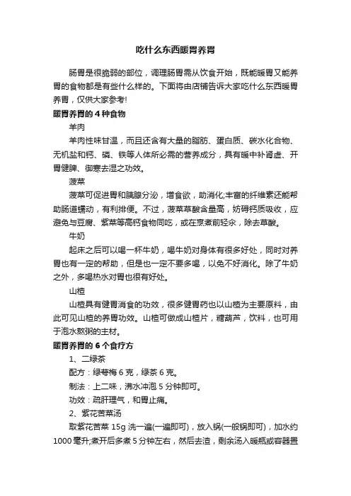 吃什么东西暖胃养胃