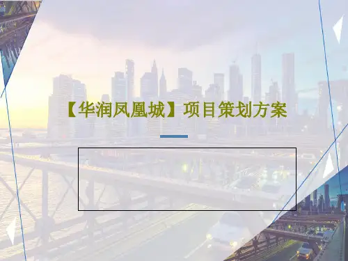 【华润凤凰城】项目策划方案共110页