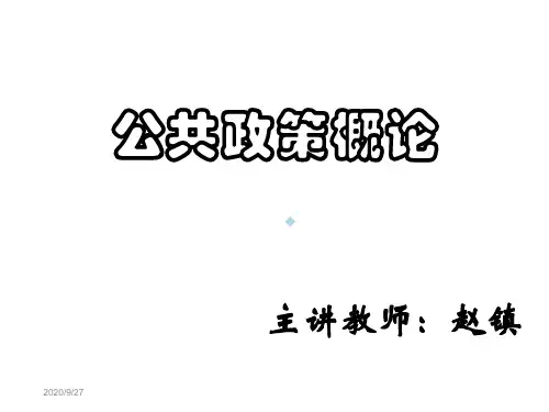 公共政策讲义—4课件
