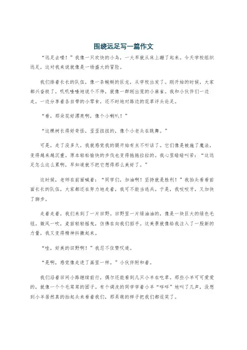 围绕远足写一篇作文
