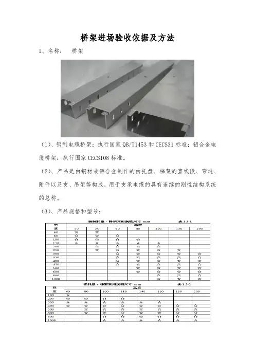 桥架进场验收依据及方法