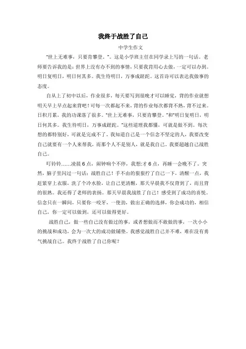 我终于战胜了自己 3