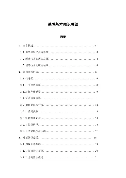 遥感基本知识总结