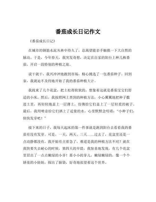 番茄成长日记作文