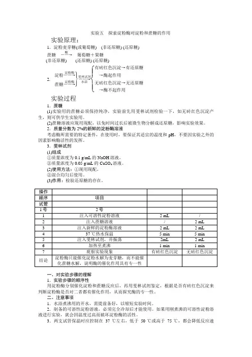 淀粉酶实验报告