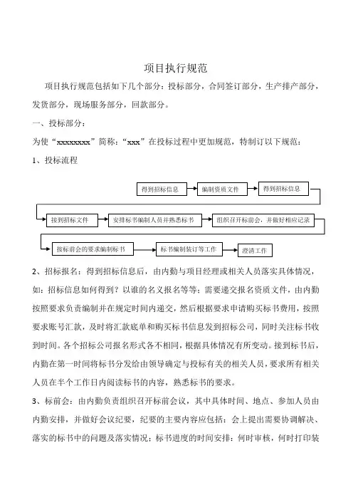 项目执行规范